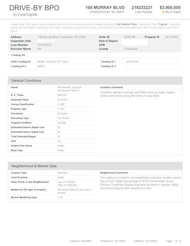 Provide Real Estate Valuation Report And Pricing Analysis