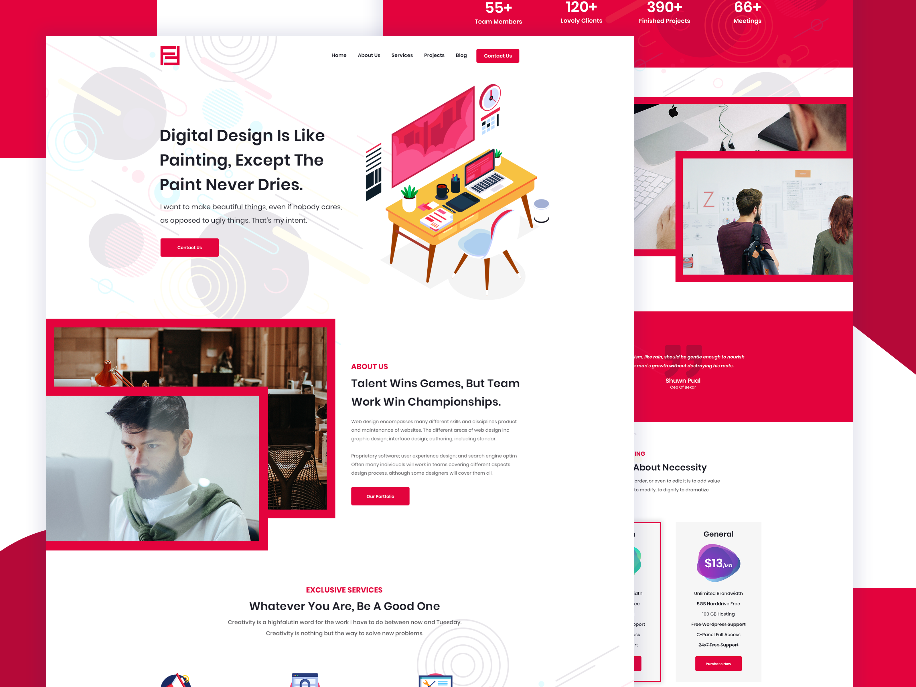 Design Photoshop Or Psd Web Template, Figma Website Design