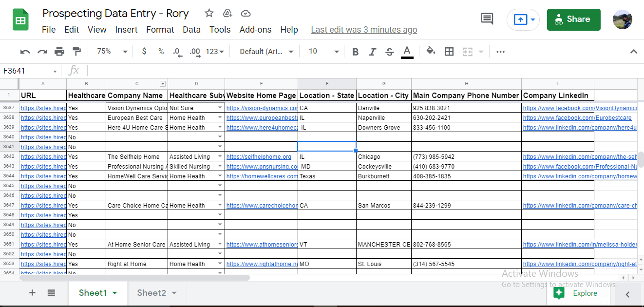 Do Data Entry, Web Research, And Spreadsheet Data Processing