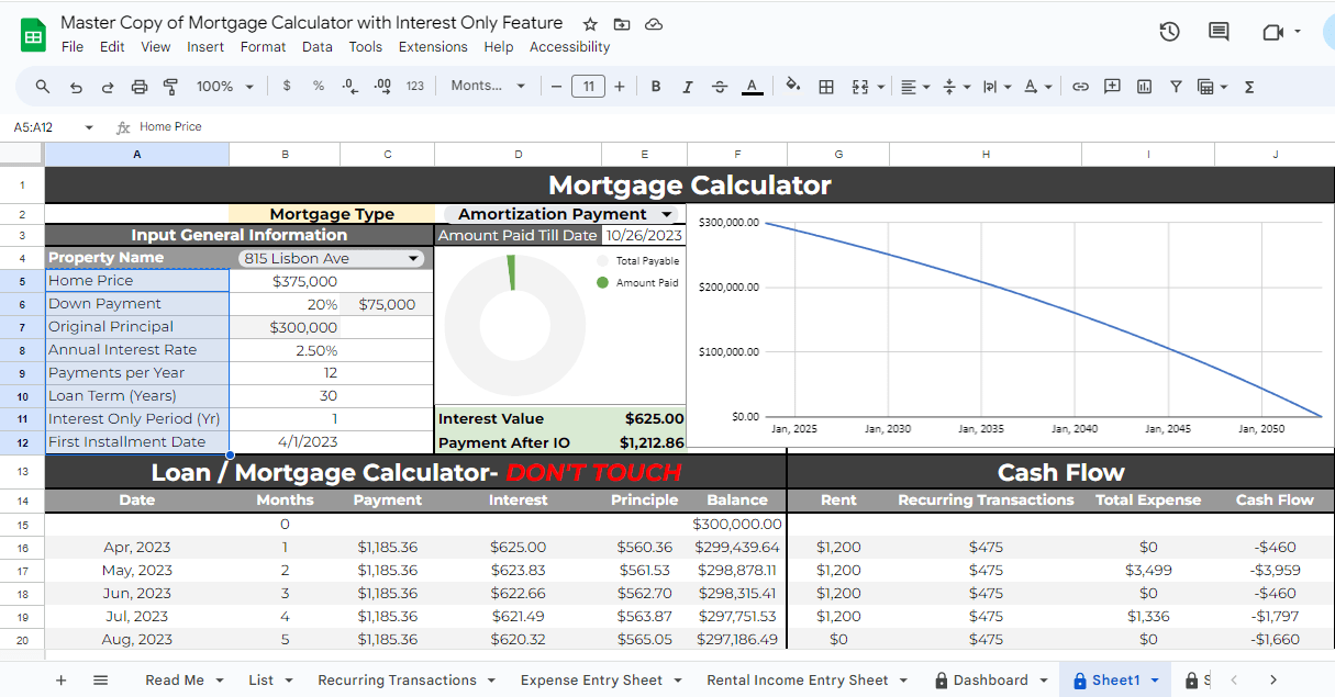 Create Expense Tracker, Wedding Planner, Mortgage, Rental Property, Time Calcul