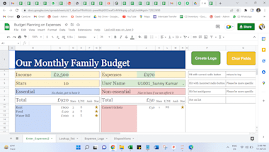 Set Excel, Google Sheet, Tracker, Forms