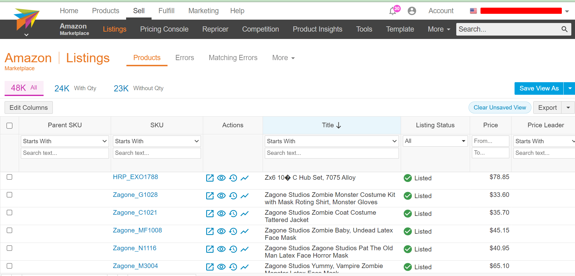 Setup Channeladvisor Integration, Products Listing, Import Export Data