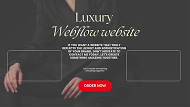 Design Unique And Sophisticated Luxury Webflow Website