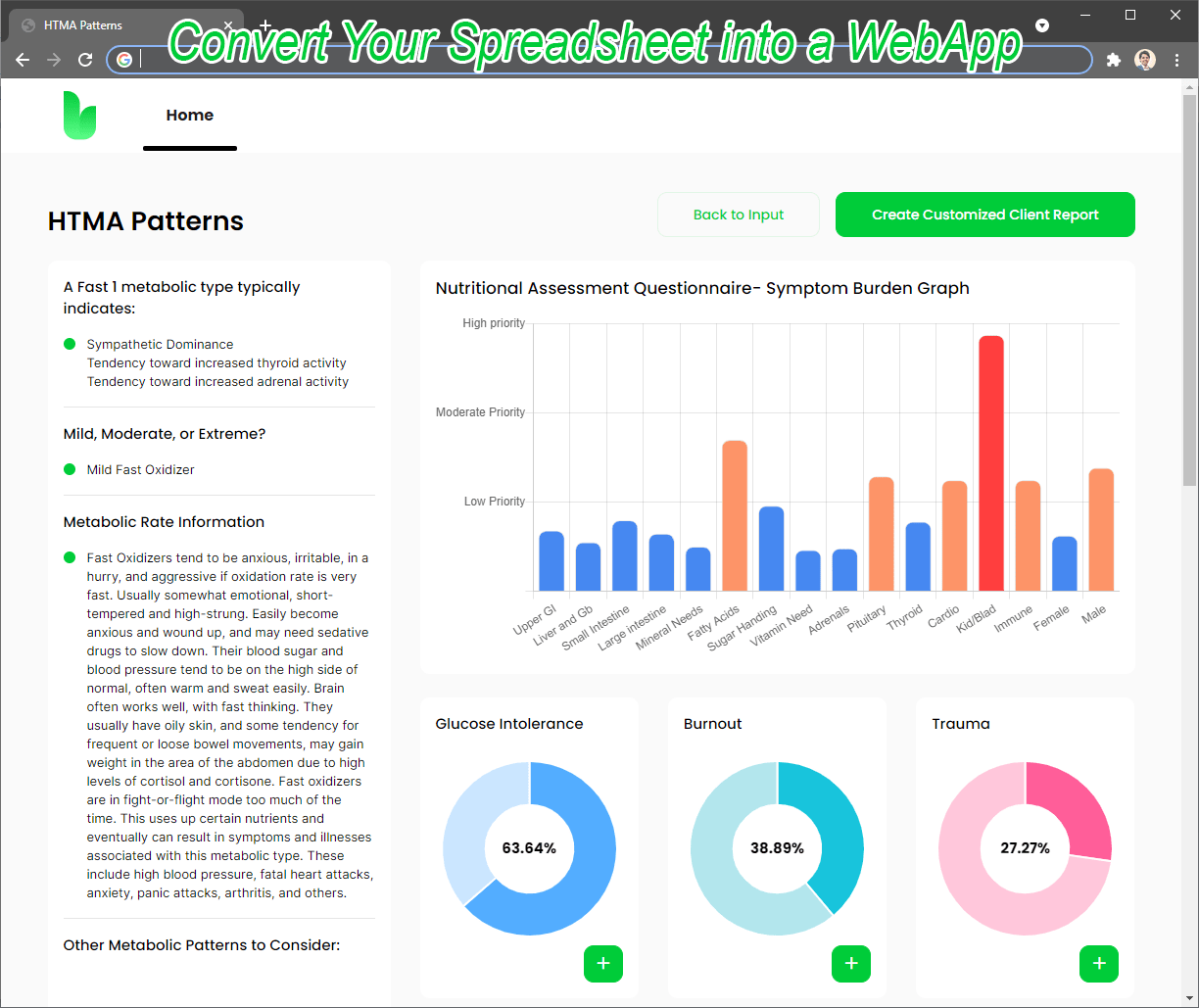 Turn Google Sheets And Excel Into Web App, Calculator, Dashboard